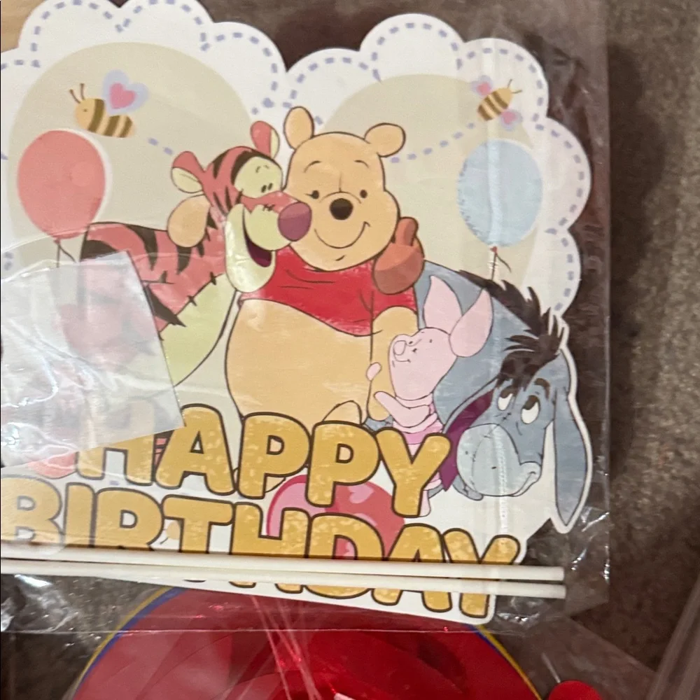 Winnie the Pooh Party Supplies Set - Yellow and Red everything you need!